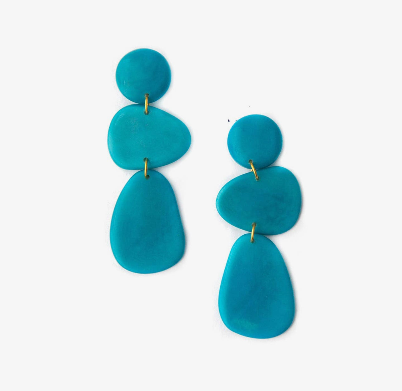 Mod Circle Tagua Earrings