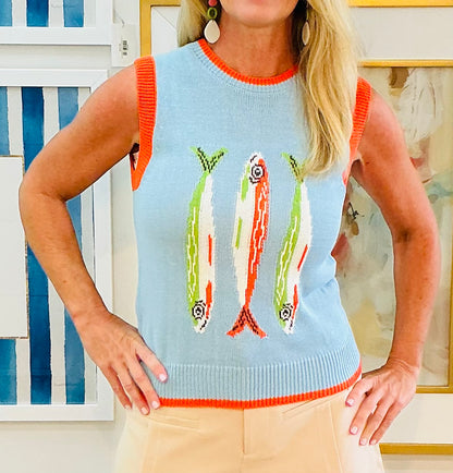 Fish Sweater Vest