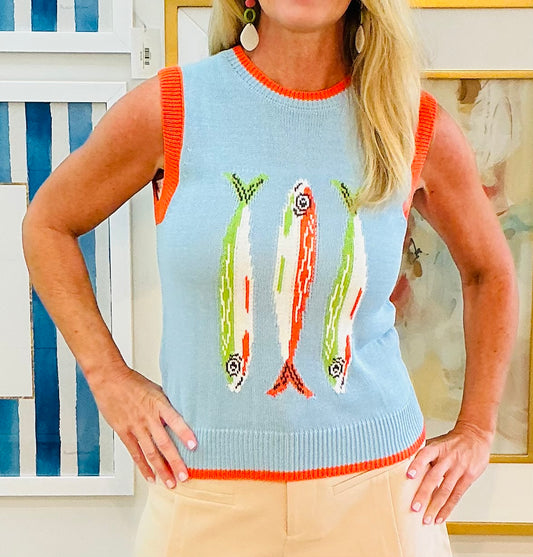 Fish Sweater Vest