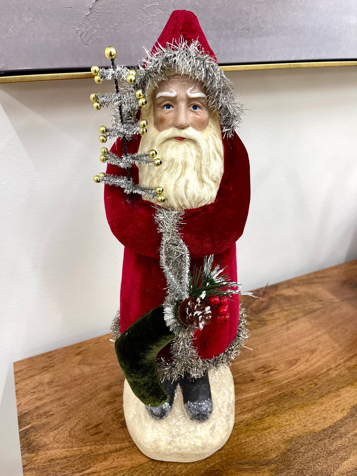 16.75" Santa w/ Stocking