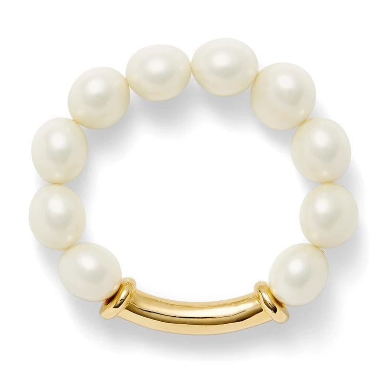 Catherin Canino Pebble Pearl 14K over Brass Braclet