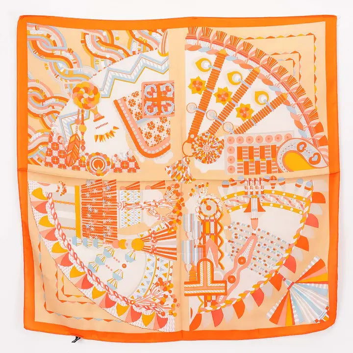 Orange Artistic Scarf