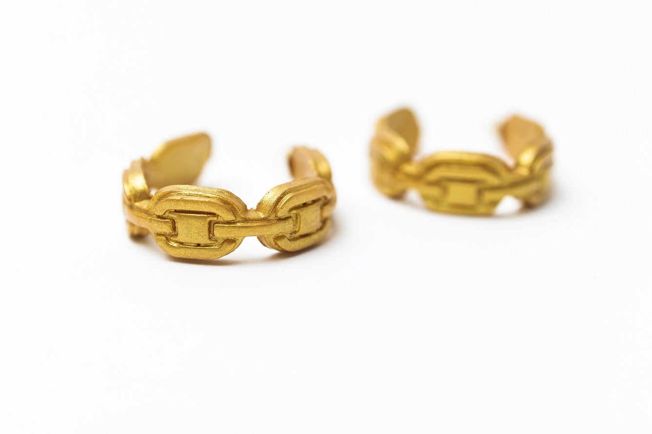 Chain Breaker Hoop Earrings