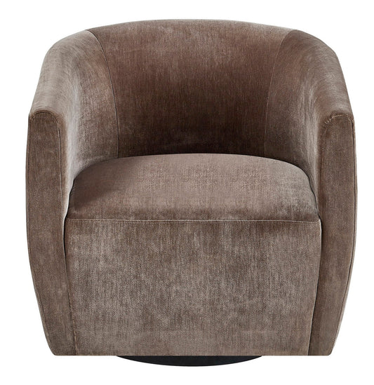 Grey Velvet Swivel Chair