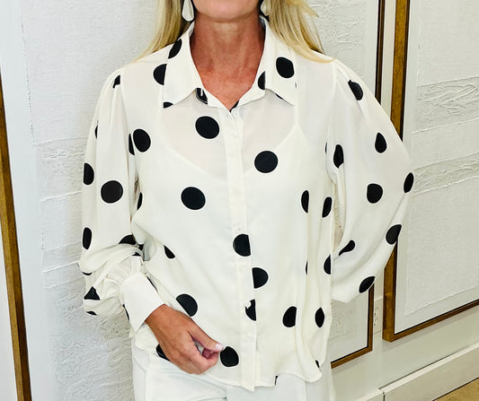 Black & White Polka Dot Blouse