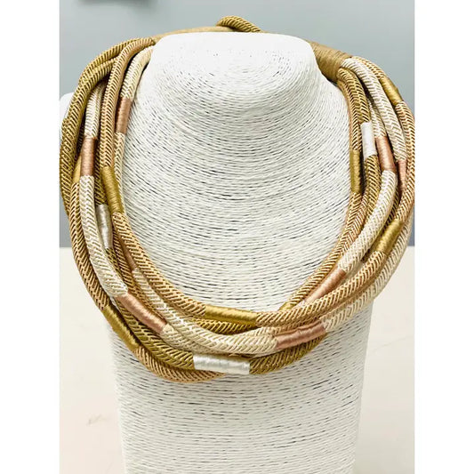 Cotton Rope 8 Strand Necklace