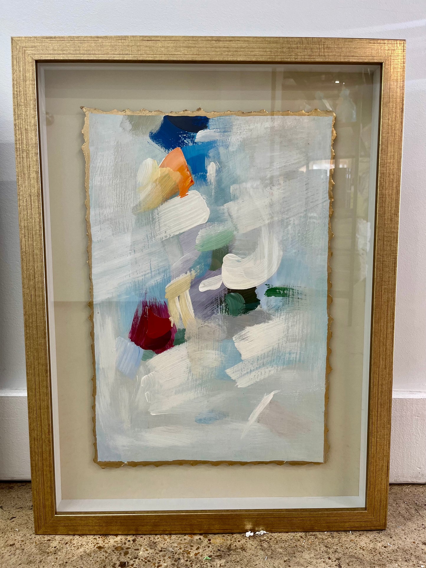 Multi Color Art in Gold Frame 18"x24"