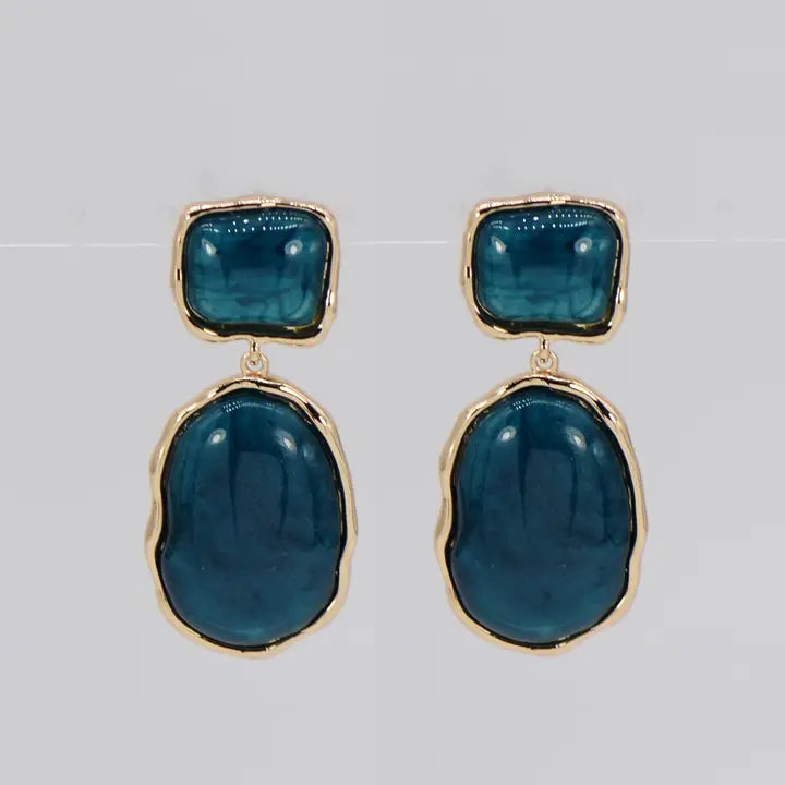 Oval Dangle Post Earrings