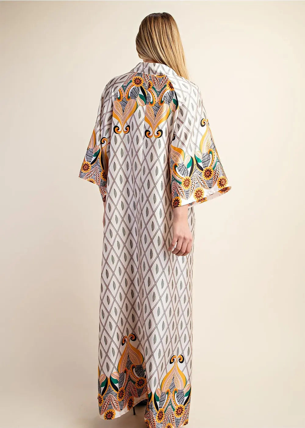 Plus Maxi Dress Multi Ivory
