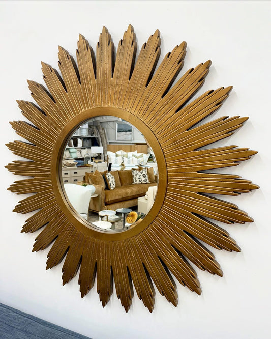 Gold Starburst Mirror 47"