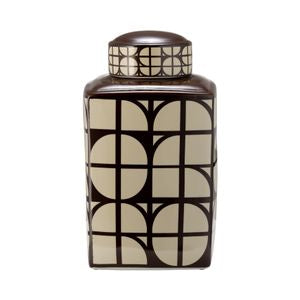 Brown & Cream Ginger Jar