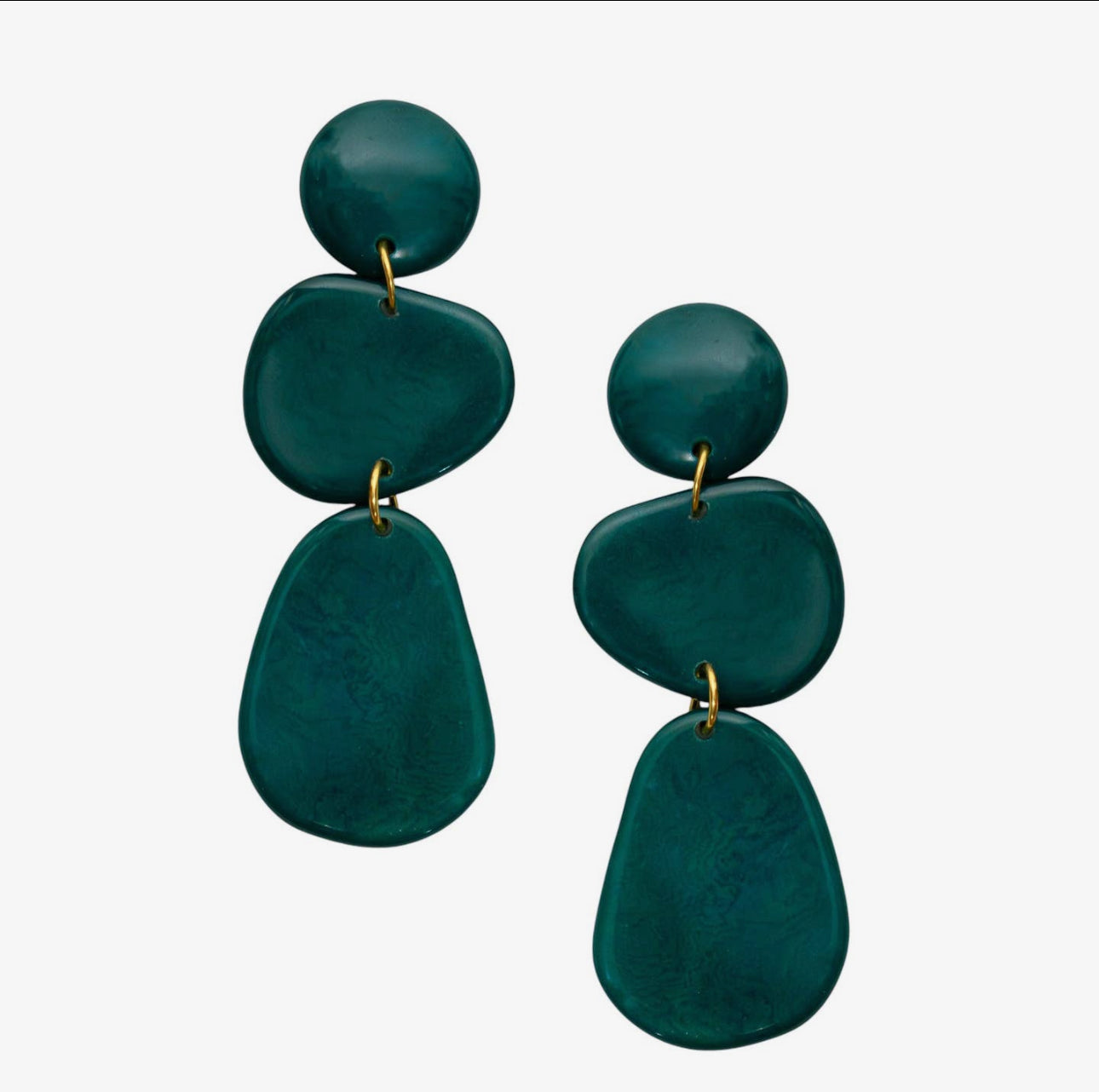 Mod Circle Tagua Earrings