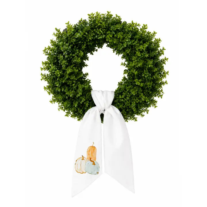 White Wreath Sash