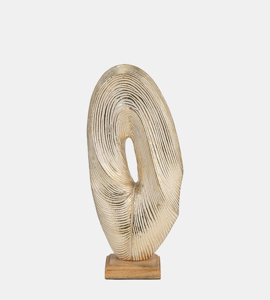 17" Gold & White Standing Oval