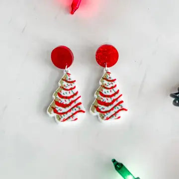 Christmas Tree Dangle Earrings