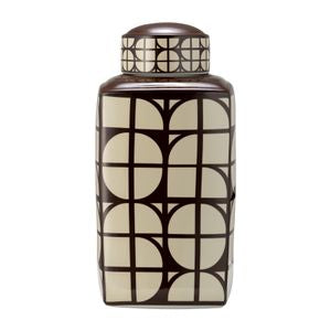 Brown & Cream Ginger Jar