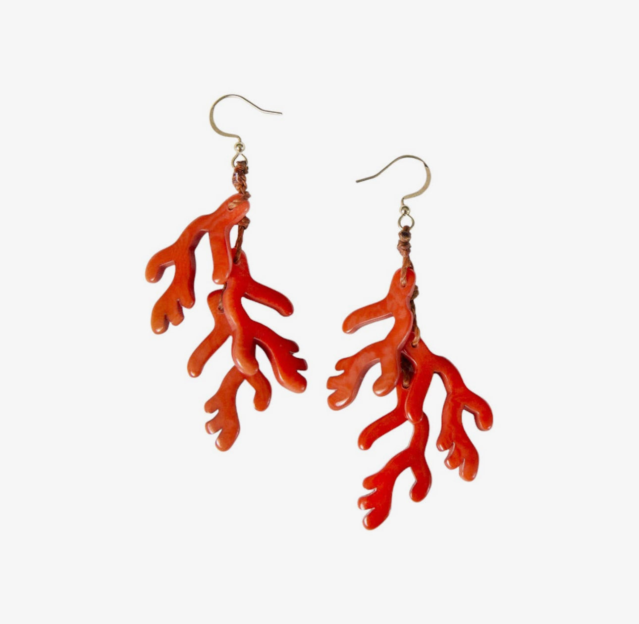 Coral Poppy Earrings