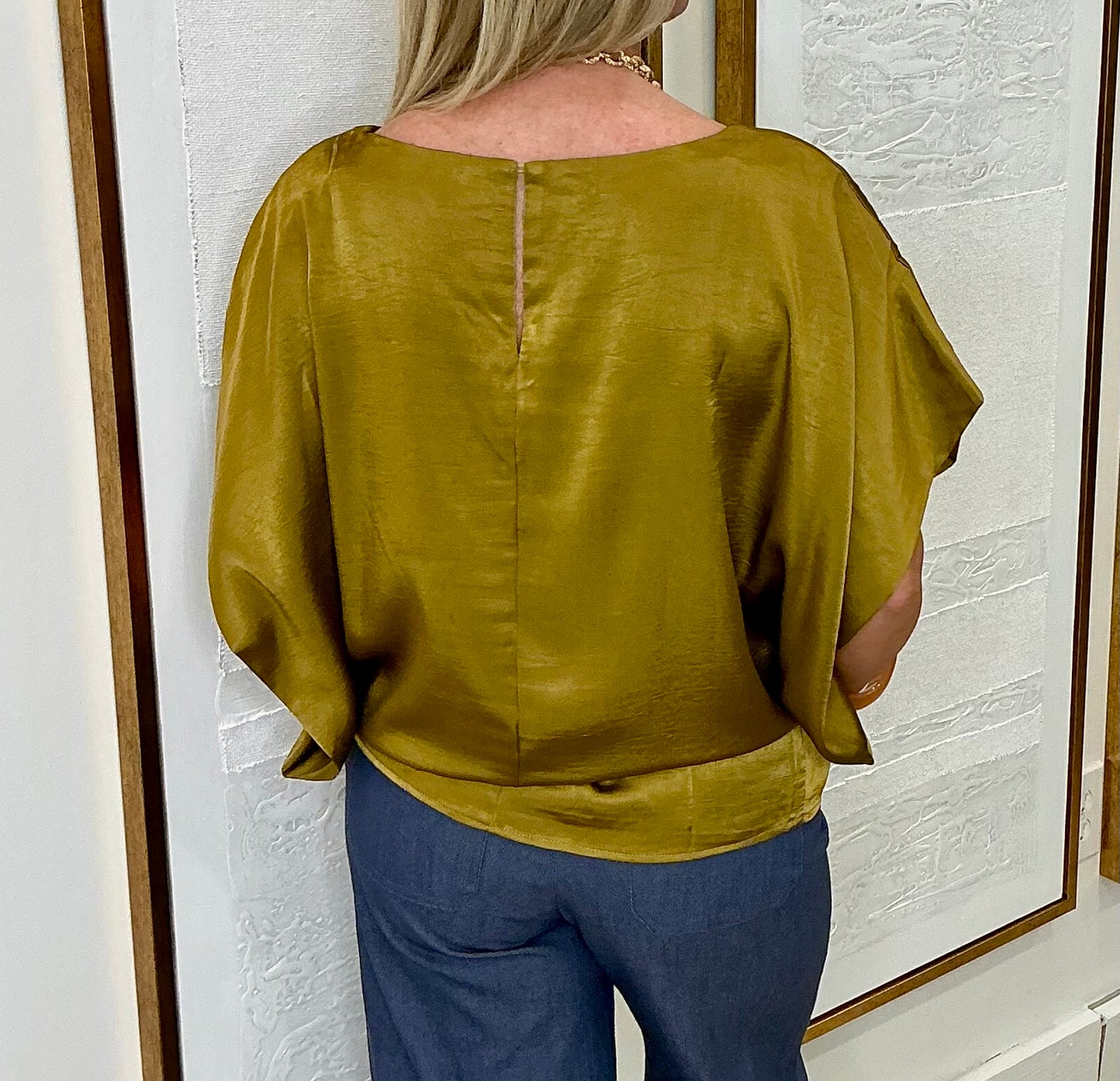 Mustard Wide Sleeve Oversized Top
