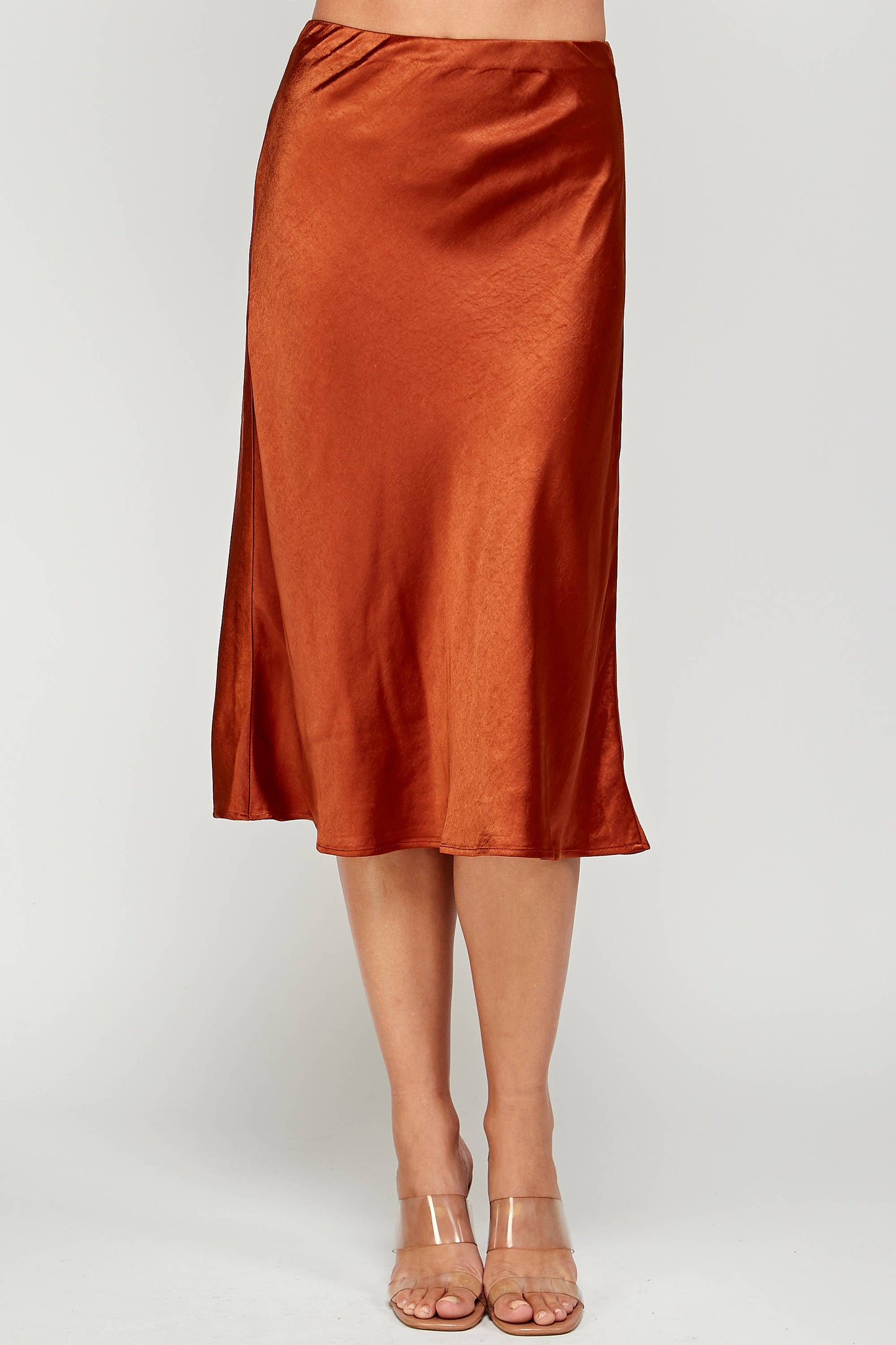Copper Satin Skirt