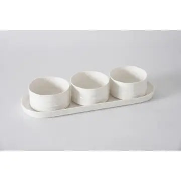 4 pc White Entertaining Set