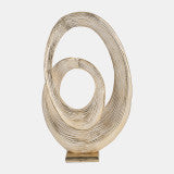 20" White & Gold Swirl Accent