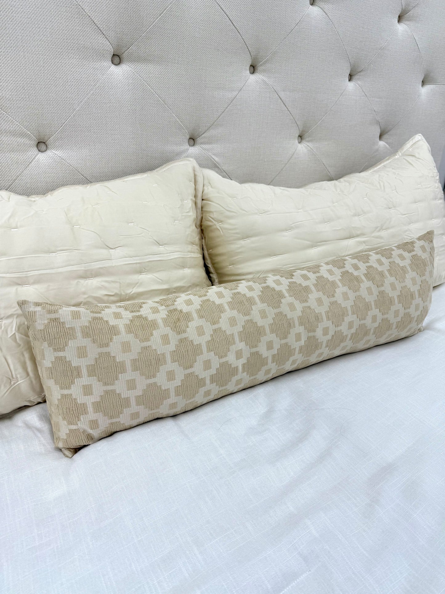 Beige Texture Design Lumbar 12"x36"