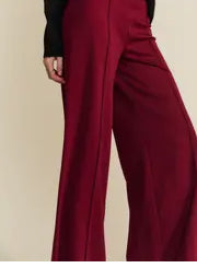 Plus High Waist Wide Leg Stretch Pants