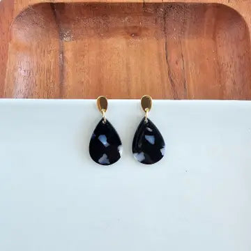 Black & Ivory Drop Earrings