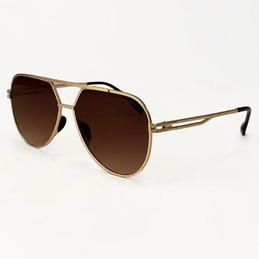 Dark Brown Aviator Sunglasses