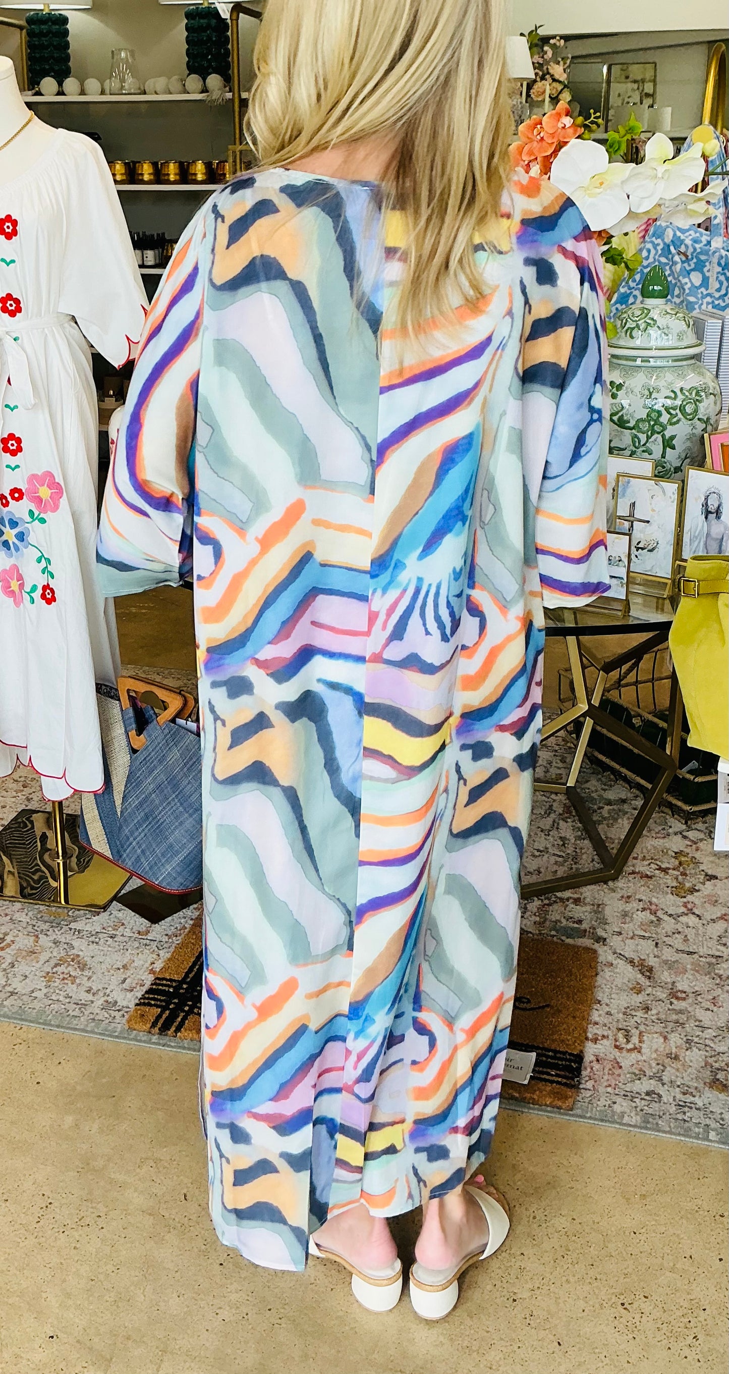 Abstract Multi Maxi Dress