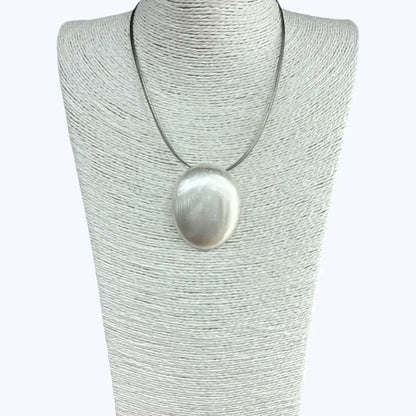 Matte Oval Pendant
