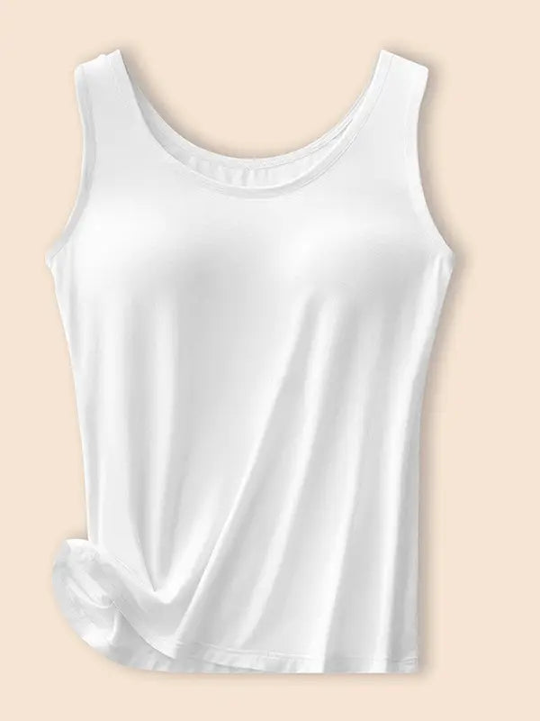 White Soft Cami w/Bra