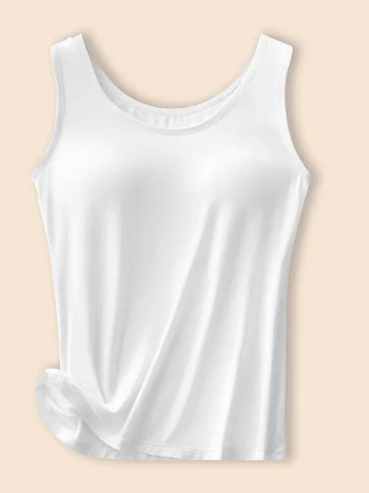 White Soft Cami w/Bra
