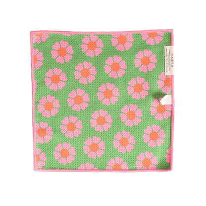 Exotic Reversible Washcloth Pink/Green