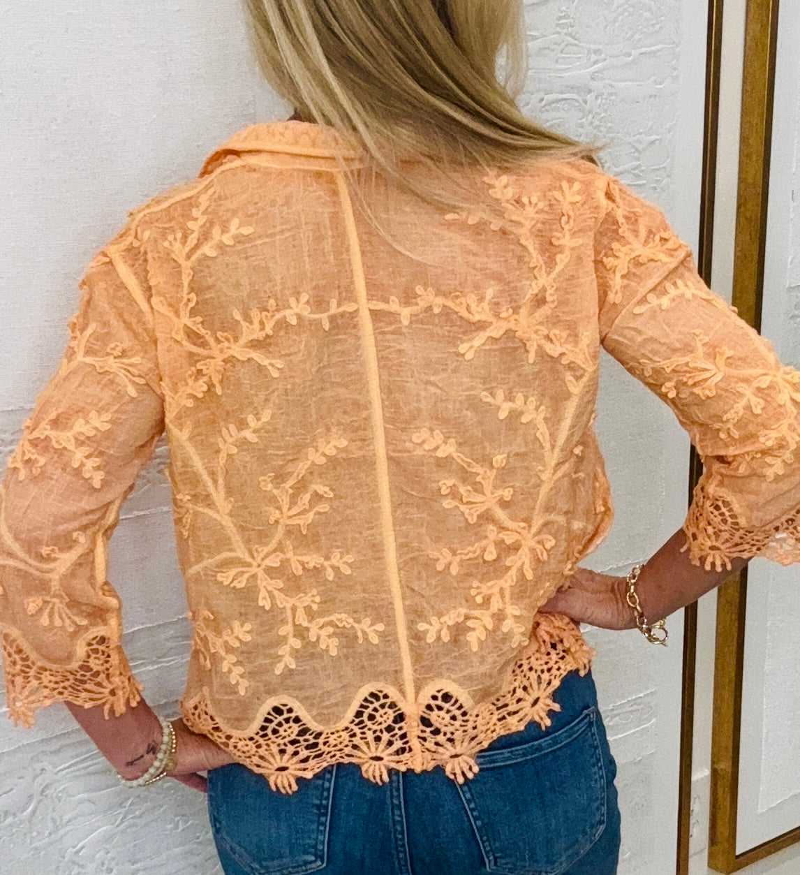 Floral Lace Embroidered Top