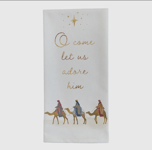 Let us Adore Him Dishtowel