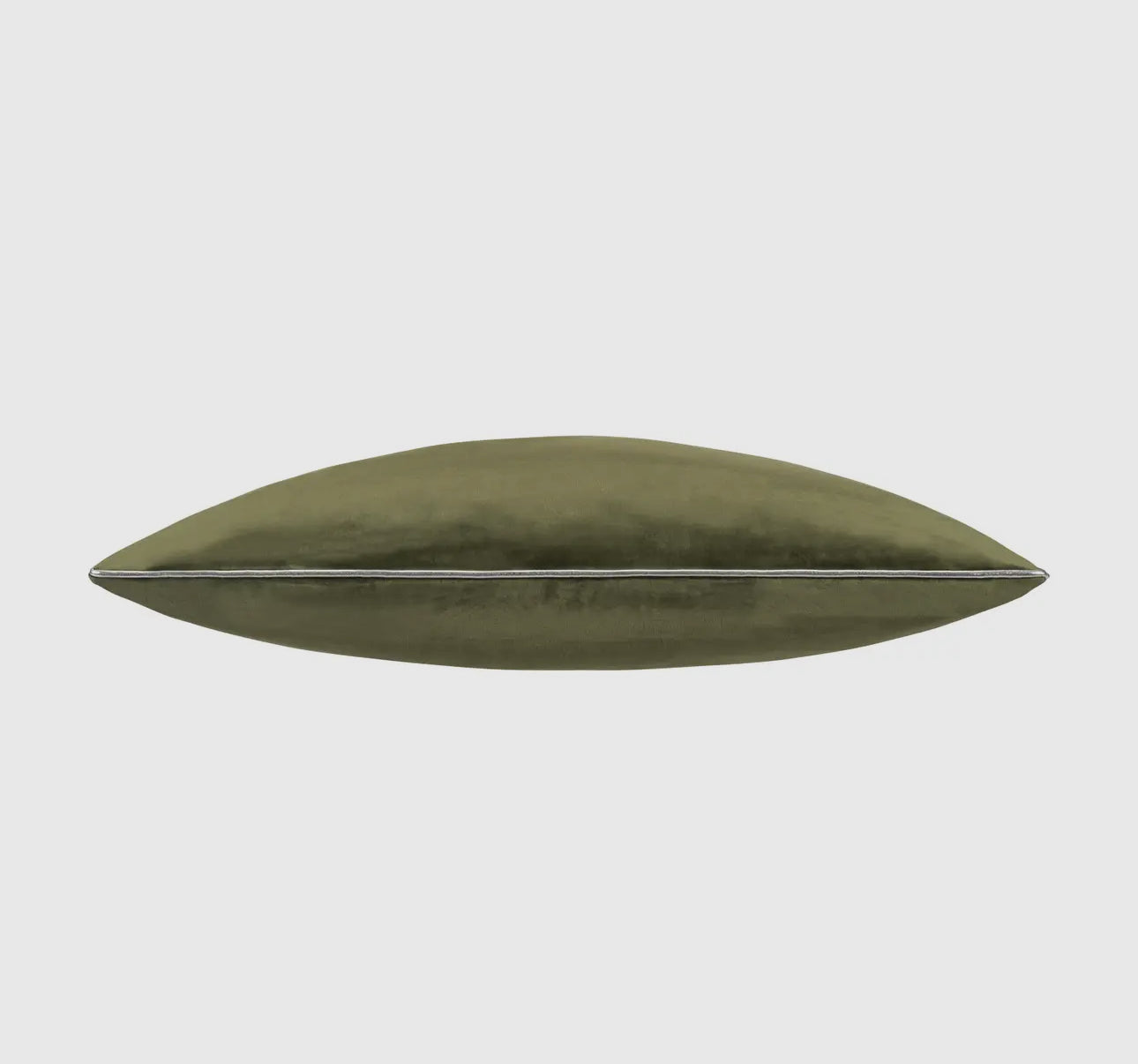 Moss Green Pillow with Silver Piping 24”
