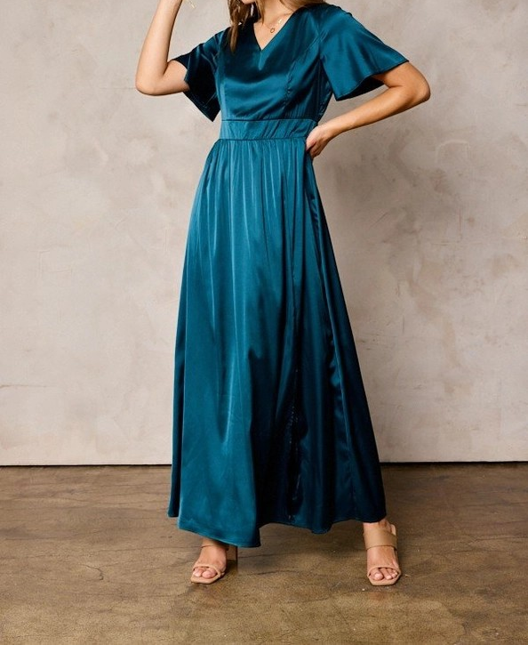 Flutter Sleeve Maxi - Teal