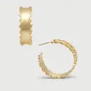 Gold Scalloped Hoop Earring