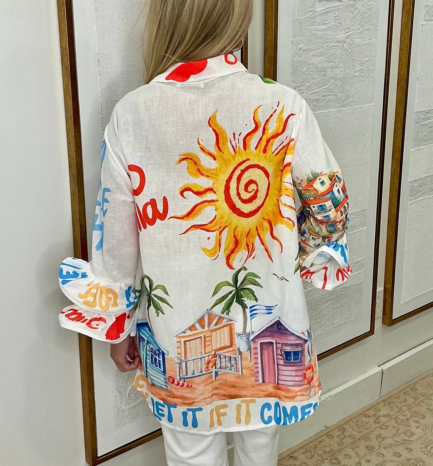 Multi Floral Vacation Top - One Size