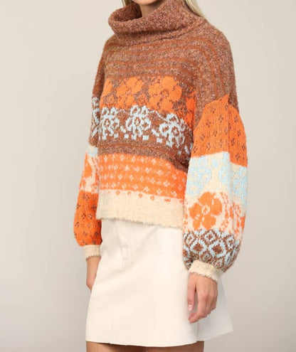 Orange Multi Sweater