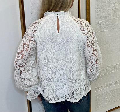 Vintage Floral Lace Blouse