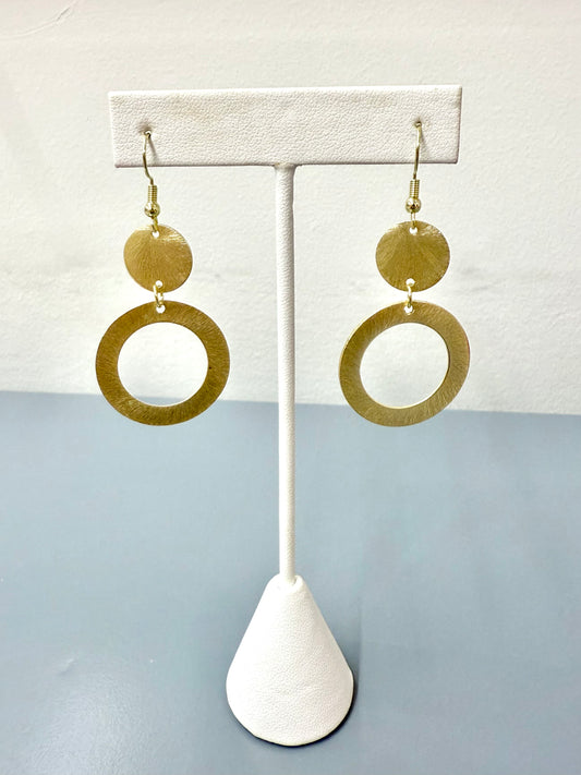 Circle Gold Hoop Earrings
