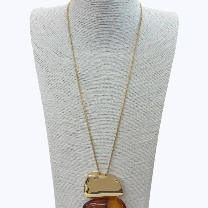 Resin Stone Adjustable Necklace