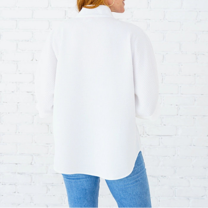 White Textured Top