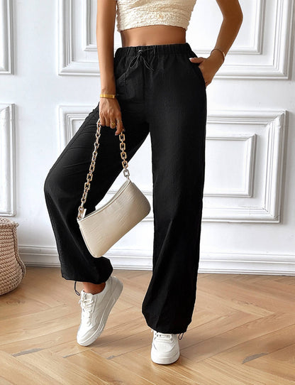 Drawstring Wide Leg Pants