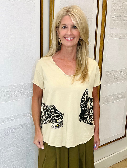 Ivory Tiger Top