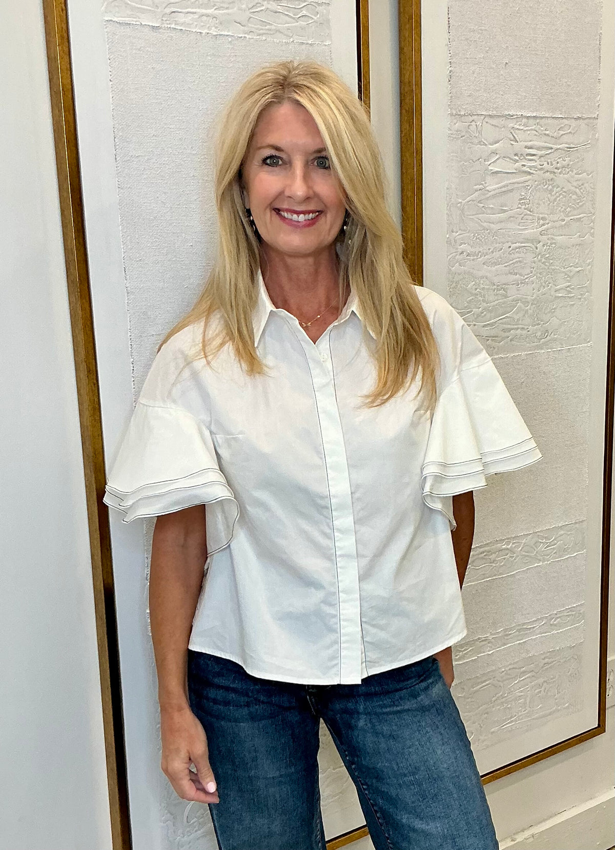 Ruffle Sleeve Top