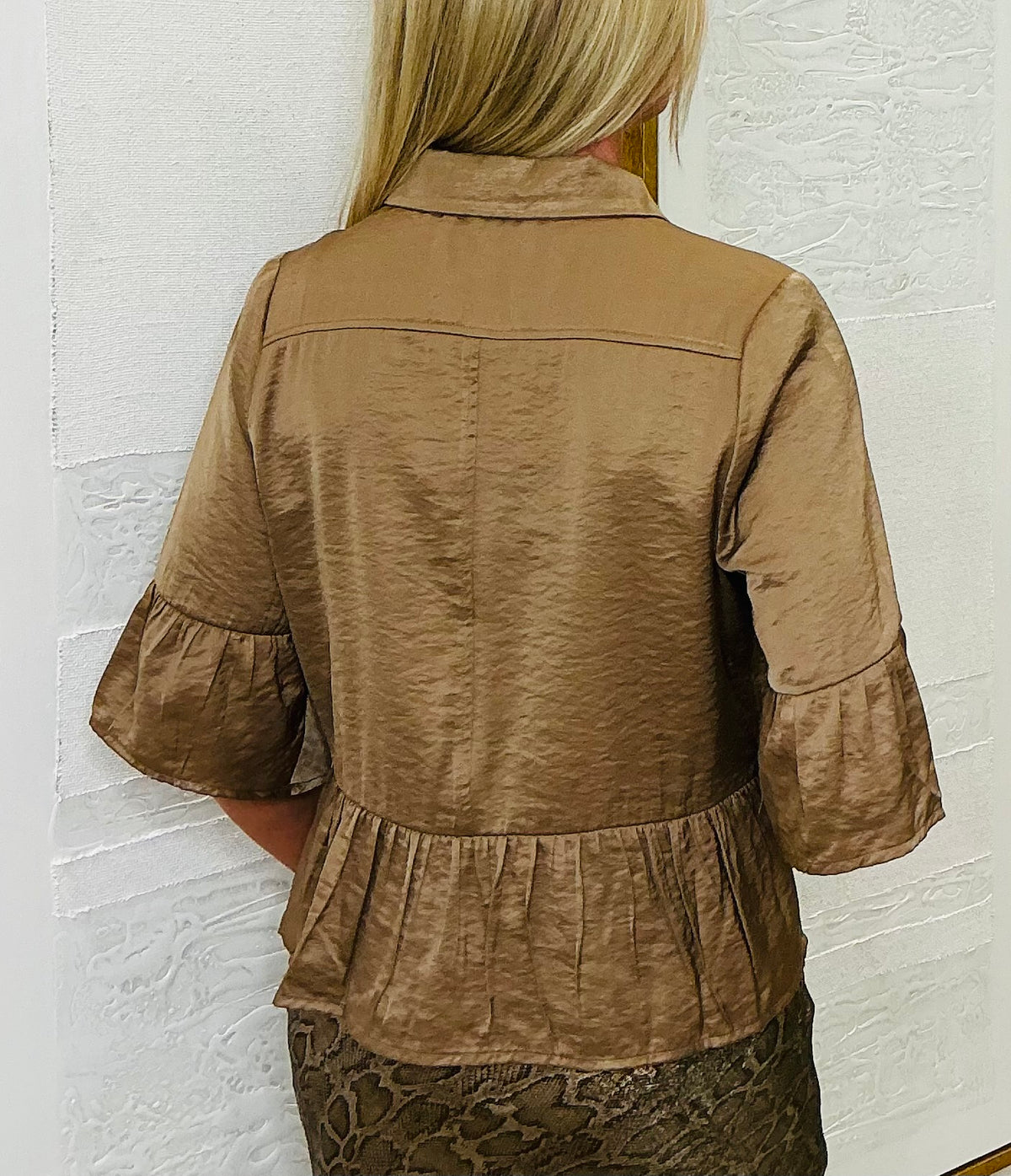 Ruffle Zip Blouse