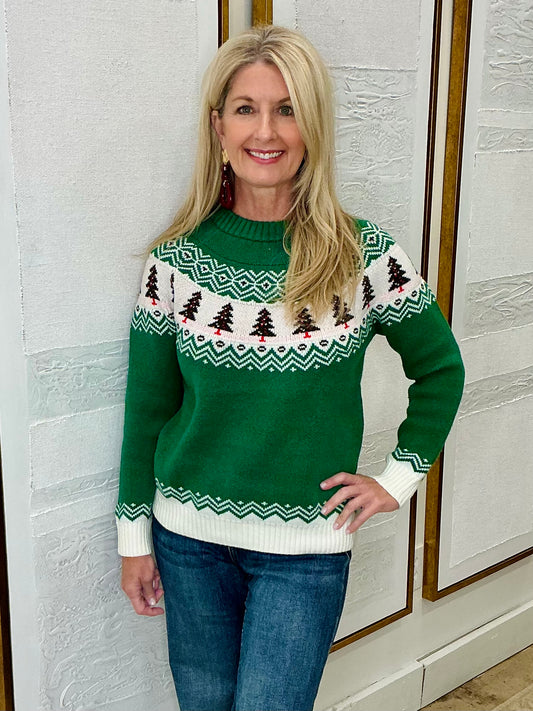 Green Christmas Tree Sweater